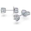 Swarovski Diamond Round Stud 14K White Gold Earrings .25ctw