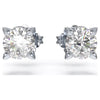 Swarovski Diamond Round Stud 14K White Gold Earrings 1.00ctw