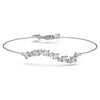 Swarovski Diamond Intimate Bracelet with beaded Chain 14K White Gold