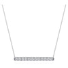 Swarovski Diamond Eternity Bar Pendant Necklace .50 Carats tw 14K