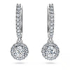 Swarovski Round Diamond Eternity Drop Earrings 1.1ctw