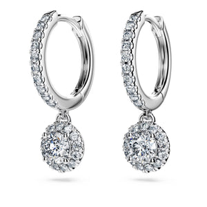 Swarovski Round Diamond Eternity Drop Earrings 1.1ctw