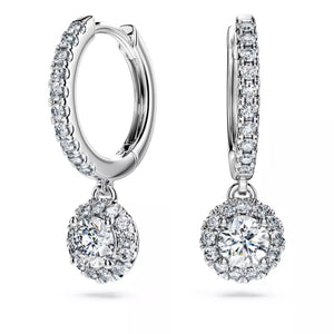 Swarovski Round Diamond Eternity Drop Earrings 1.1ctw