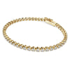 Swarovski Diamond Eternity Tennis Bracelet 14K Yellow Gold 2.50 Carats tw