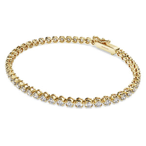 Swarovski Diamond Eternity Tennis Bracelet 14K Yellow Gold 2.50 Carats tw