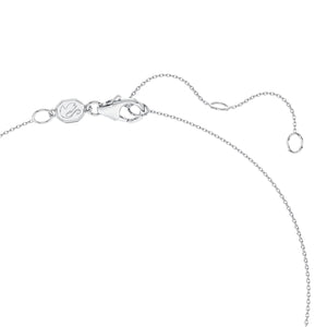 Swarovski Diamond Eternity Pear Halo Pendant Necklace 14K White Gold