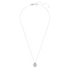 Swarovski Diamond Eternity Pear Halo Pendant Necklace 14K White Gold