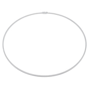 Swarovski Diamond Eternity Tennis Necklace 3ctw White Gold