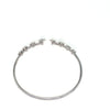 Hulchi Belluni 18K White Gold Bouli Open Bangle Bracelet with Sapphires Diamonds