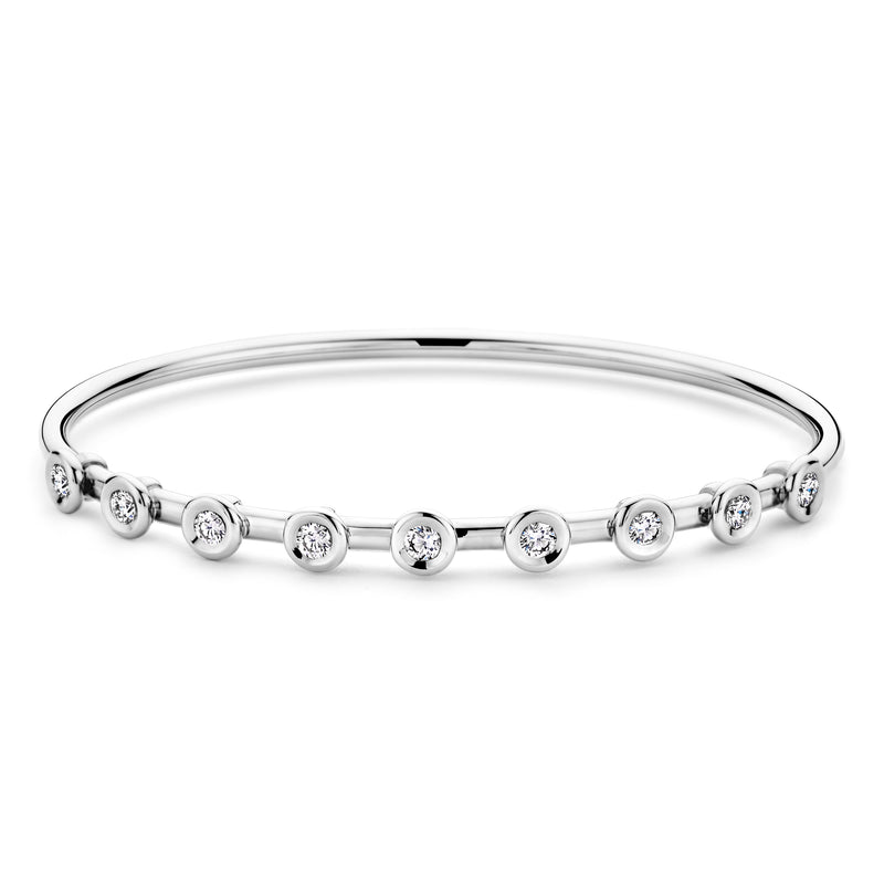 Hulchi Belluni Bouli Bezel Diamond Bracelet 18K White Gold – 61342