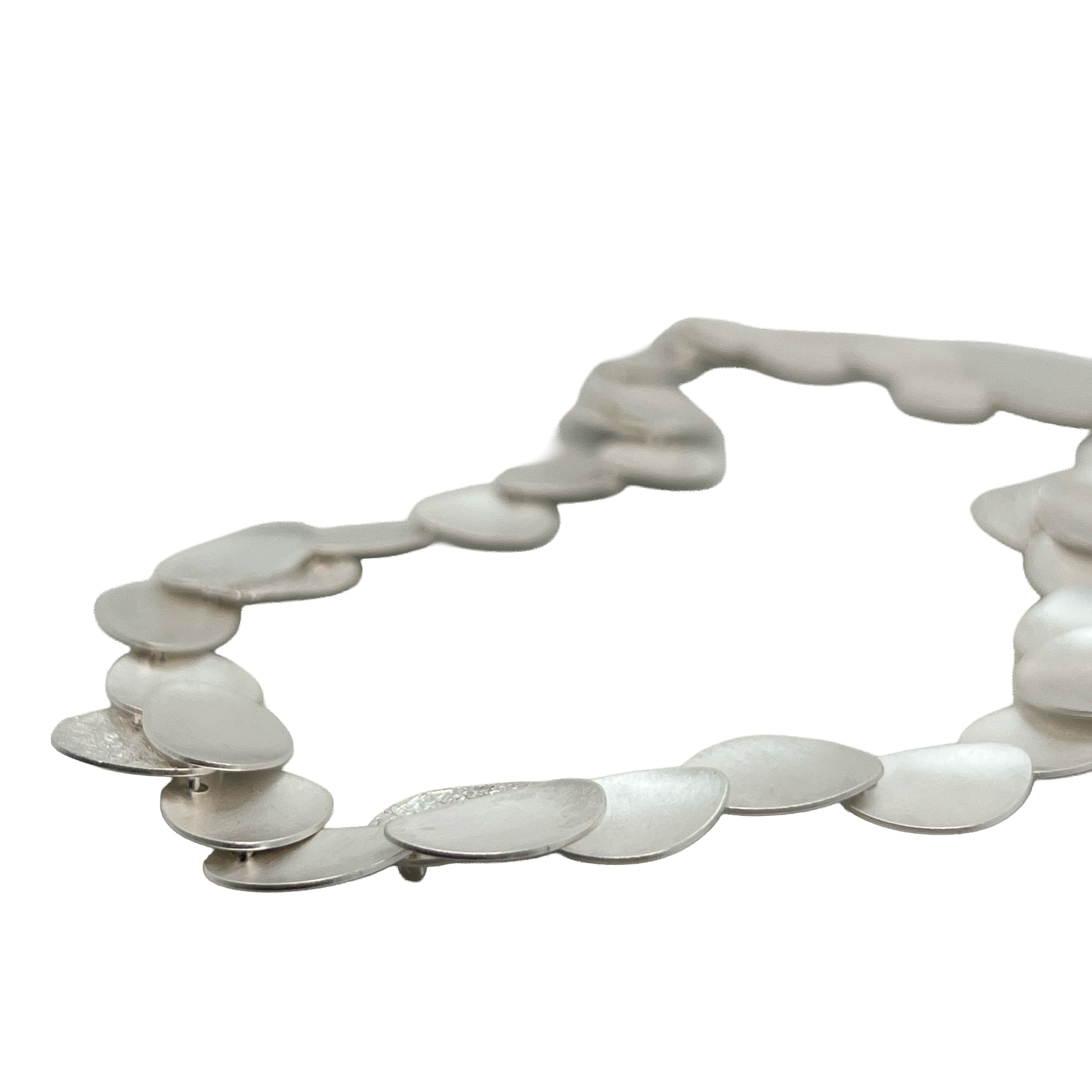 Sterling Silver Round Disc Necklace