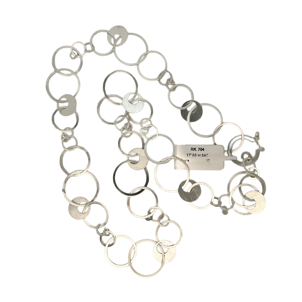 Sterling Silver Circle Link Necklace