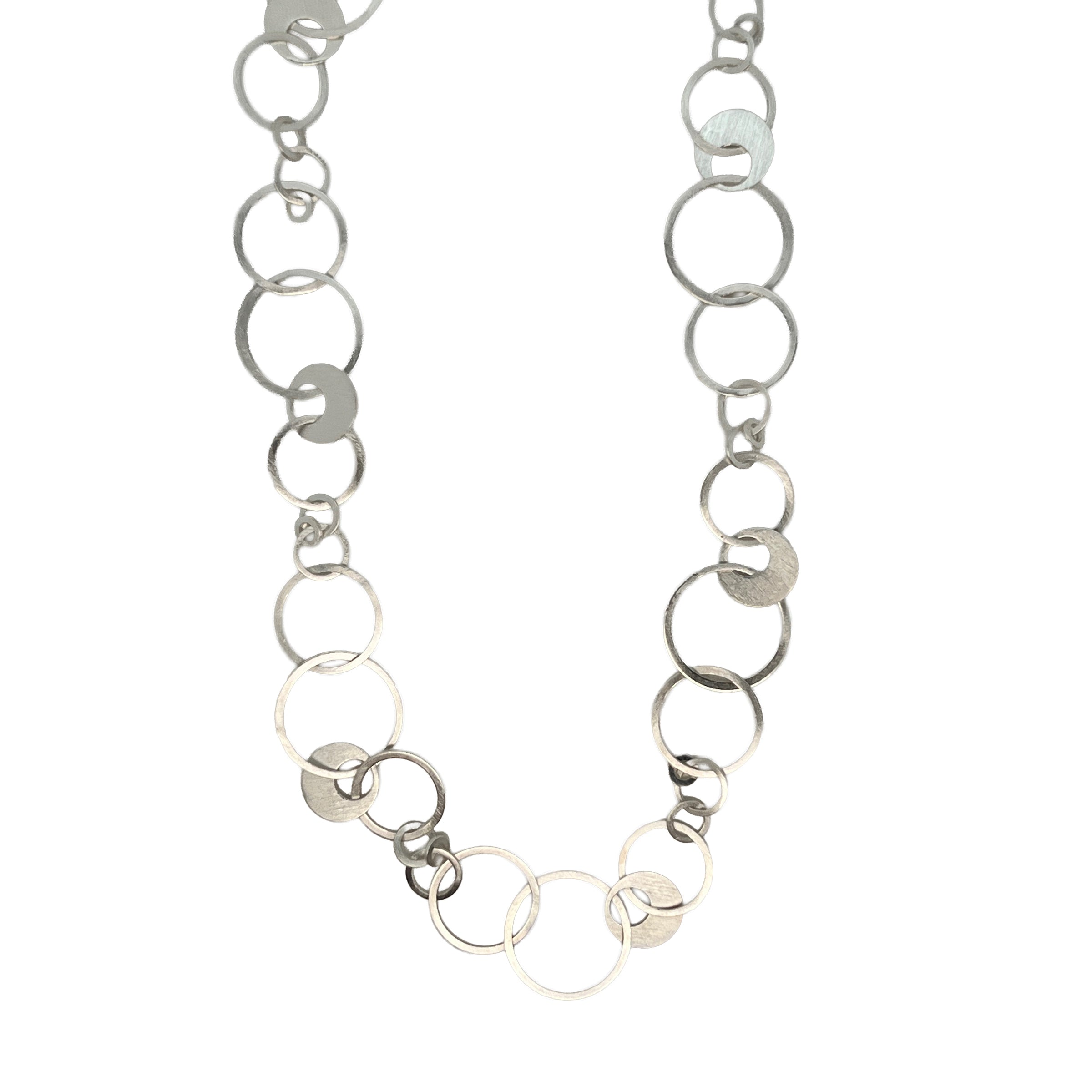 Sterling Silver Circle Link Necklace