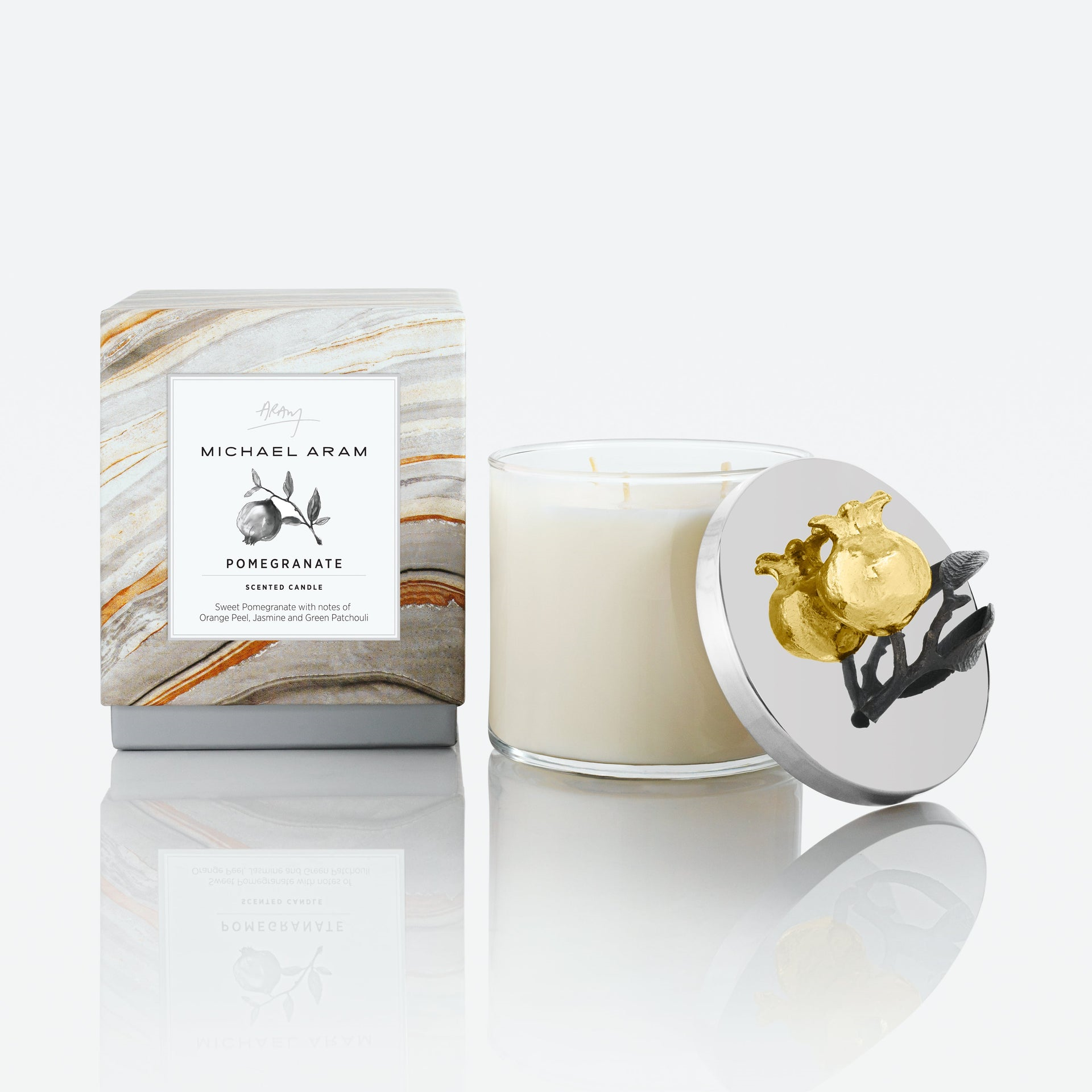 Michael Aram Pomegranate Candle Gold