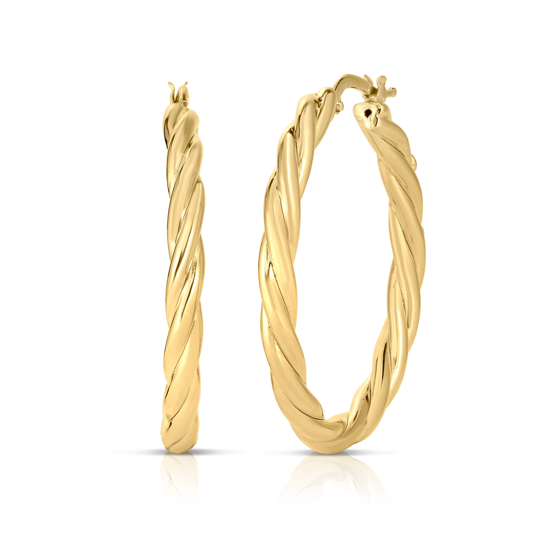 Roberto Coin 18K Yellow Gold Twisted Hoop Earrings