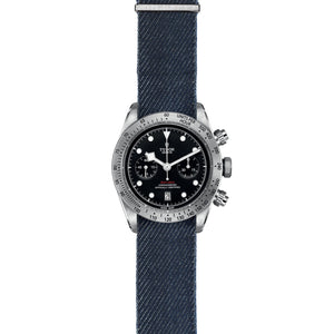 Pre-owned Tudor Black Bay Chronograph 41mm Steel Watch M79350 Denim