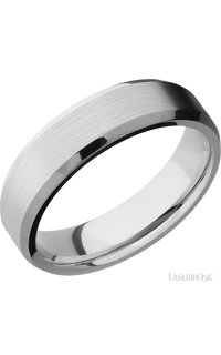 6 mm wide Beveled Cobalt Chrome band img1