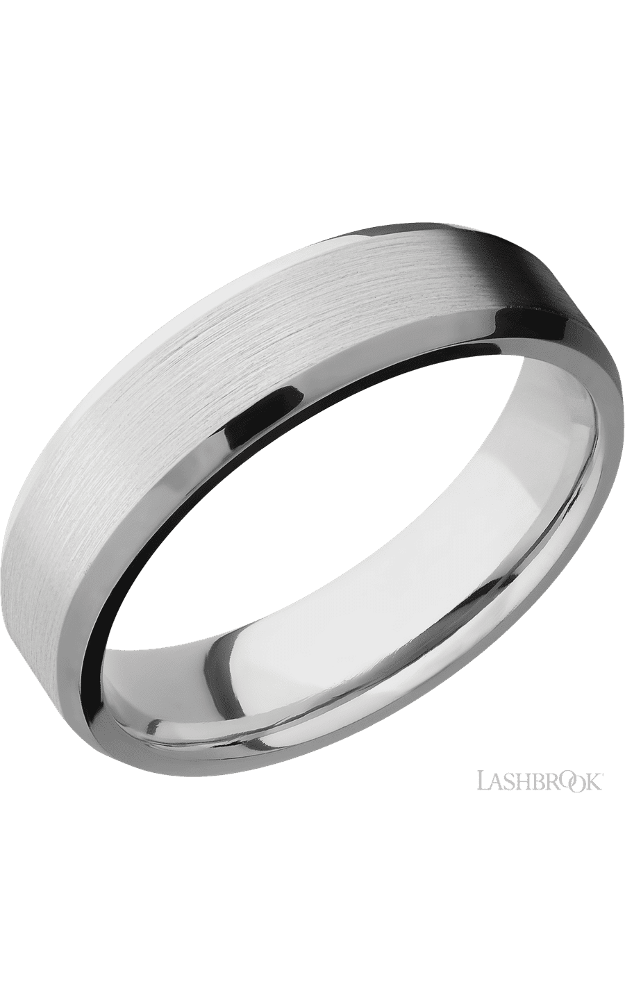 6 mm wide Beveled Cobalt Chrome band img1