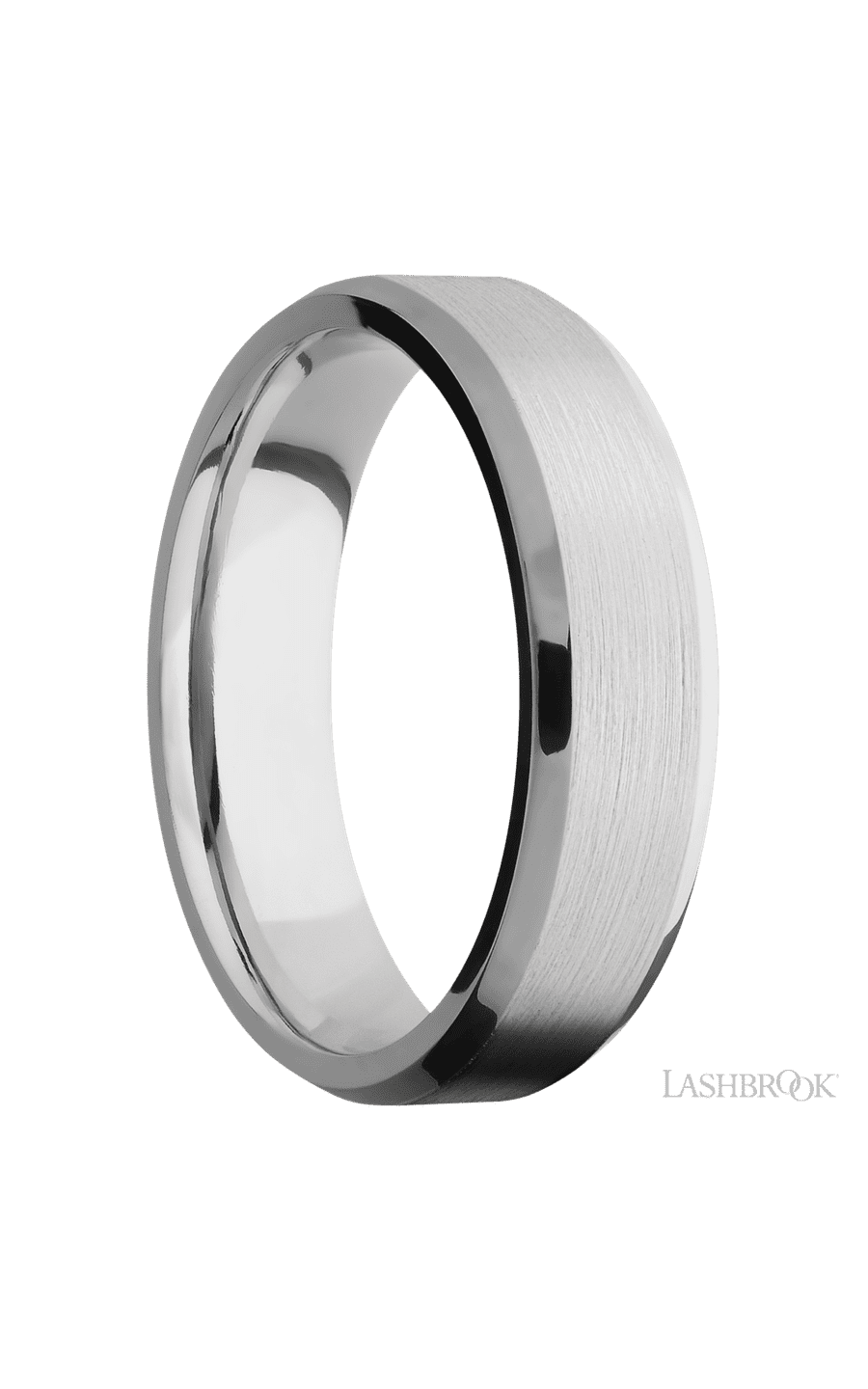 6 mm wide Beveled Cobalt Chrome band img2
