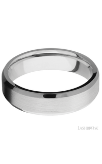 6 mm wide Beveled Cobalt Chrome band img3