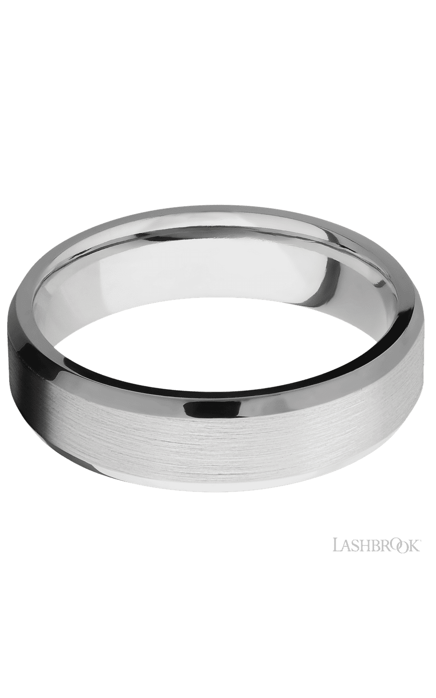 6 mm wide Beveled Cobalt Chrome band img3