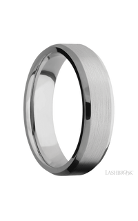 6 mm wide Beveled Titanium band img2