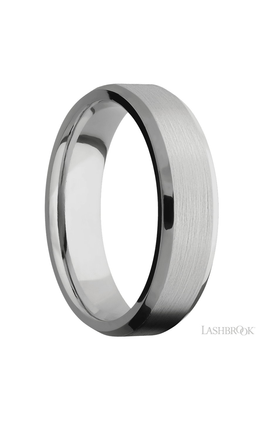 6 mm wide Beveled Titanium band img2