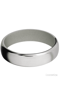 6 mm wide Domed Bevel Cobalt Chrome band featuring a Gun Metal Grey sleeve img3