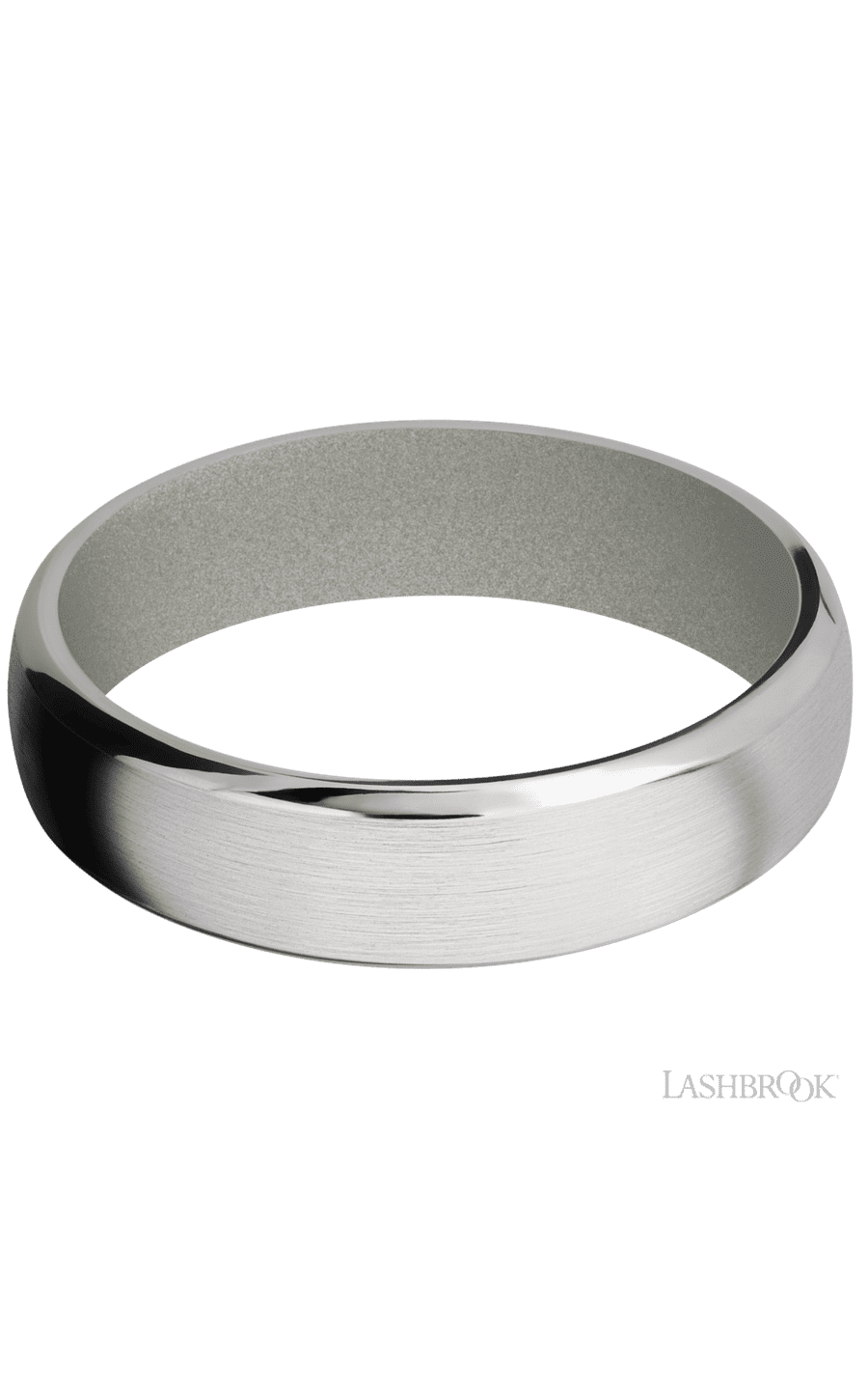 6 mm wide Domed Bevel Cobalt Chrome band featuring a Gun Metal Grey sleeve img3