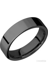 6 mm wide Flat Zirconium band img1