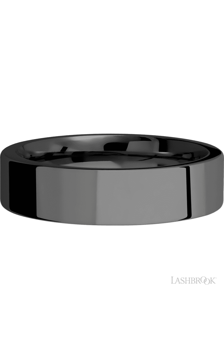 6 mm wide Flat Zirconium band img3