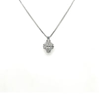JB Star Platinum Tapered Baguettes & Round & Marquise Cut Diamond Necklace