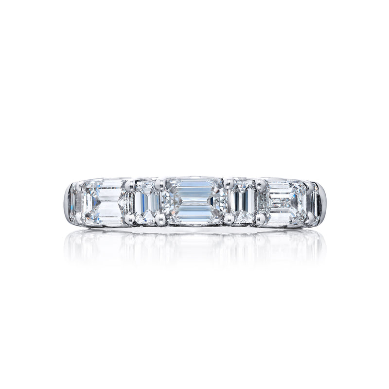JB Star Platinum 7-Stone Emerald Cut Diamond Band - NAGI