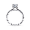 Gabriel & Co. Franka 14K White Gold Emerald Cut Diamond Engagement Ring