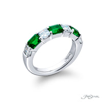 JB Star Emerald & Diamond Round & Emerald Cut Band - NAGI