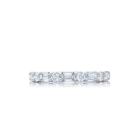 JB Star Platinum E/W Round and Emerald Cut Diamond Band