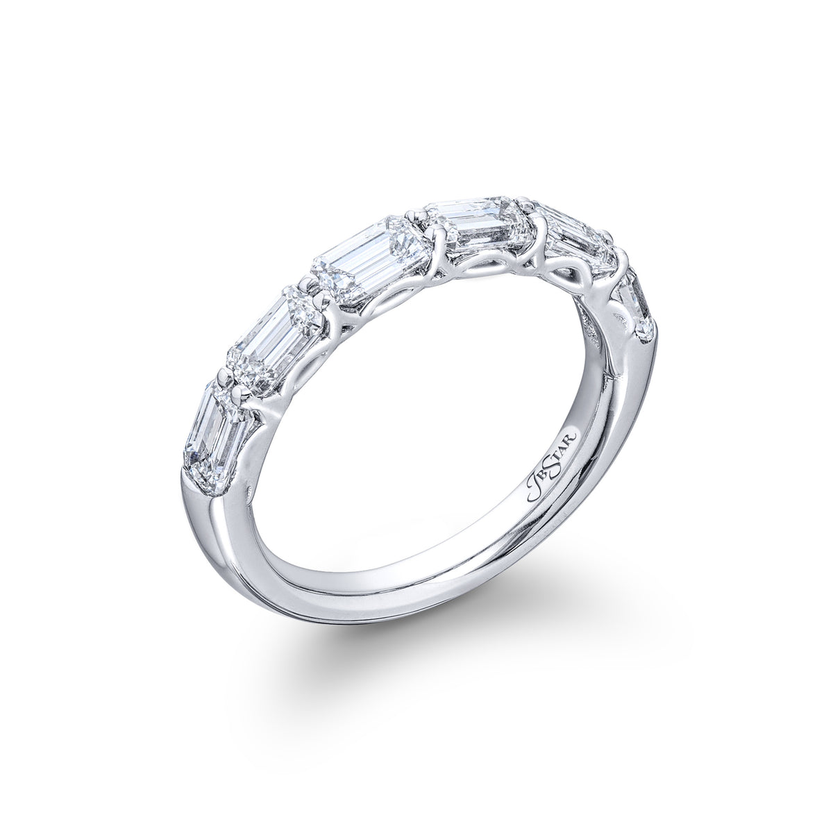 JB Star 6-Stone East/West SetEmerald Cut Diamond Band - NAGI