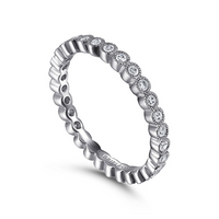 Gabriel & Co. 14K White Gold Eternity Wedding Band
