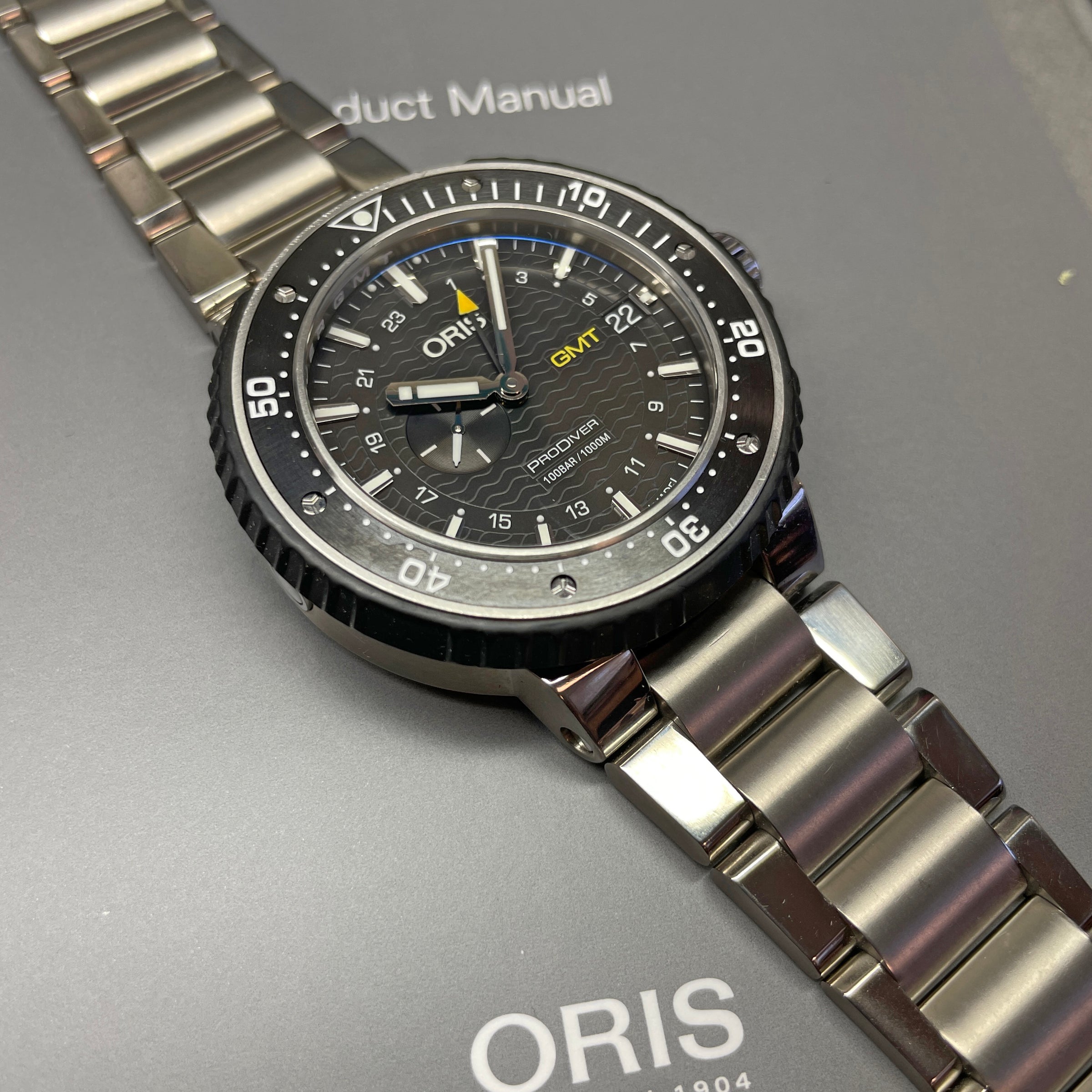 Pre Owned Oris ProDiver GMT Titanium Watch 49mm 01 748 7748 7154