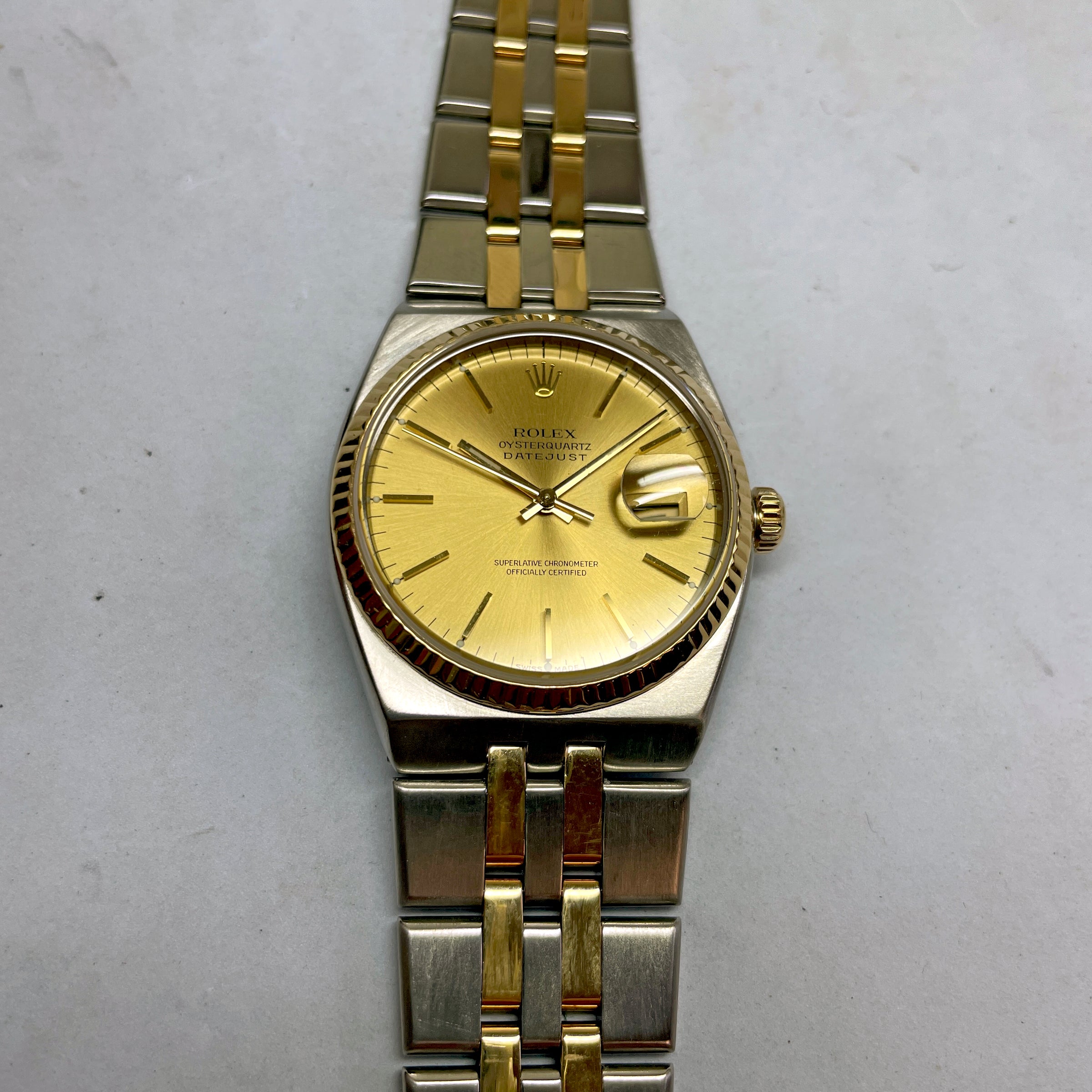 Pre Owned Rolex OysterQuartz Chronometer Datejust Quartz Yellow