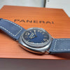 Pre-owned Panerai Radiomir Tre Giorni Blue Suede PAM01335 - 45mm Watch