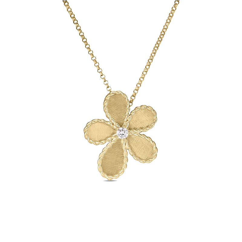 Roberto Coin 18K Yellow Gold Jasmine Flower Princess Necklace