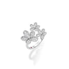 Roberto Coin 18K White Gold Diamond Multi Flower Ring