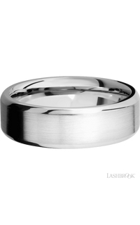 7 mm wide Beveled 14K White Gold band img3
