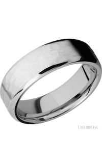 7 mm wide Beveled Cobalt Chrome band img1