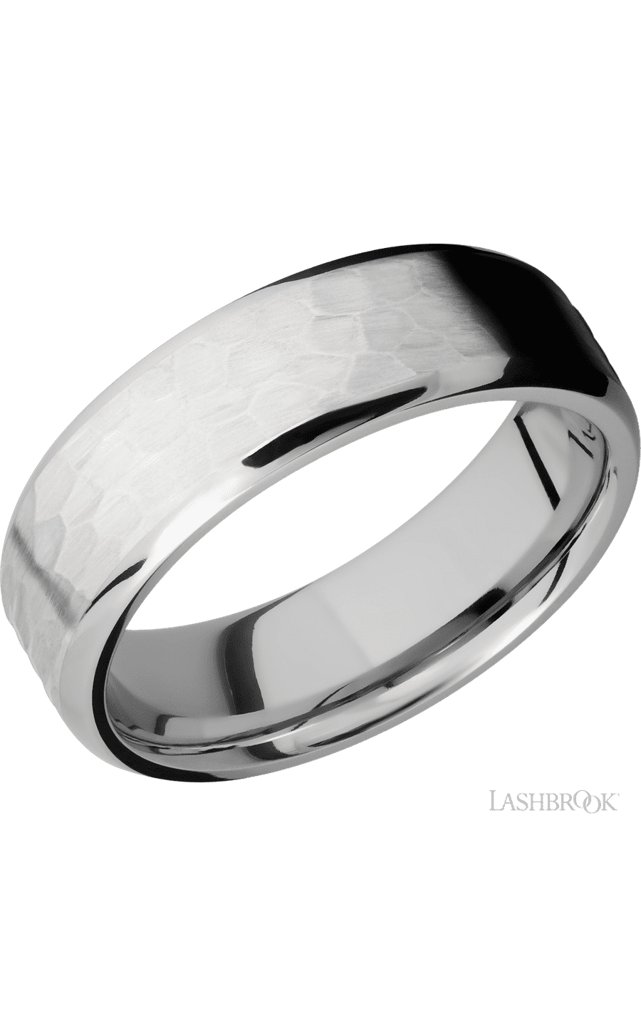 7 mm wide Beveled Cobalt Chrome band img1