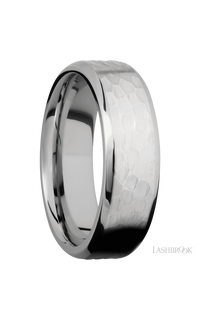 7 mm wide Beveled Cobalt Chrome band img2