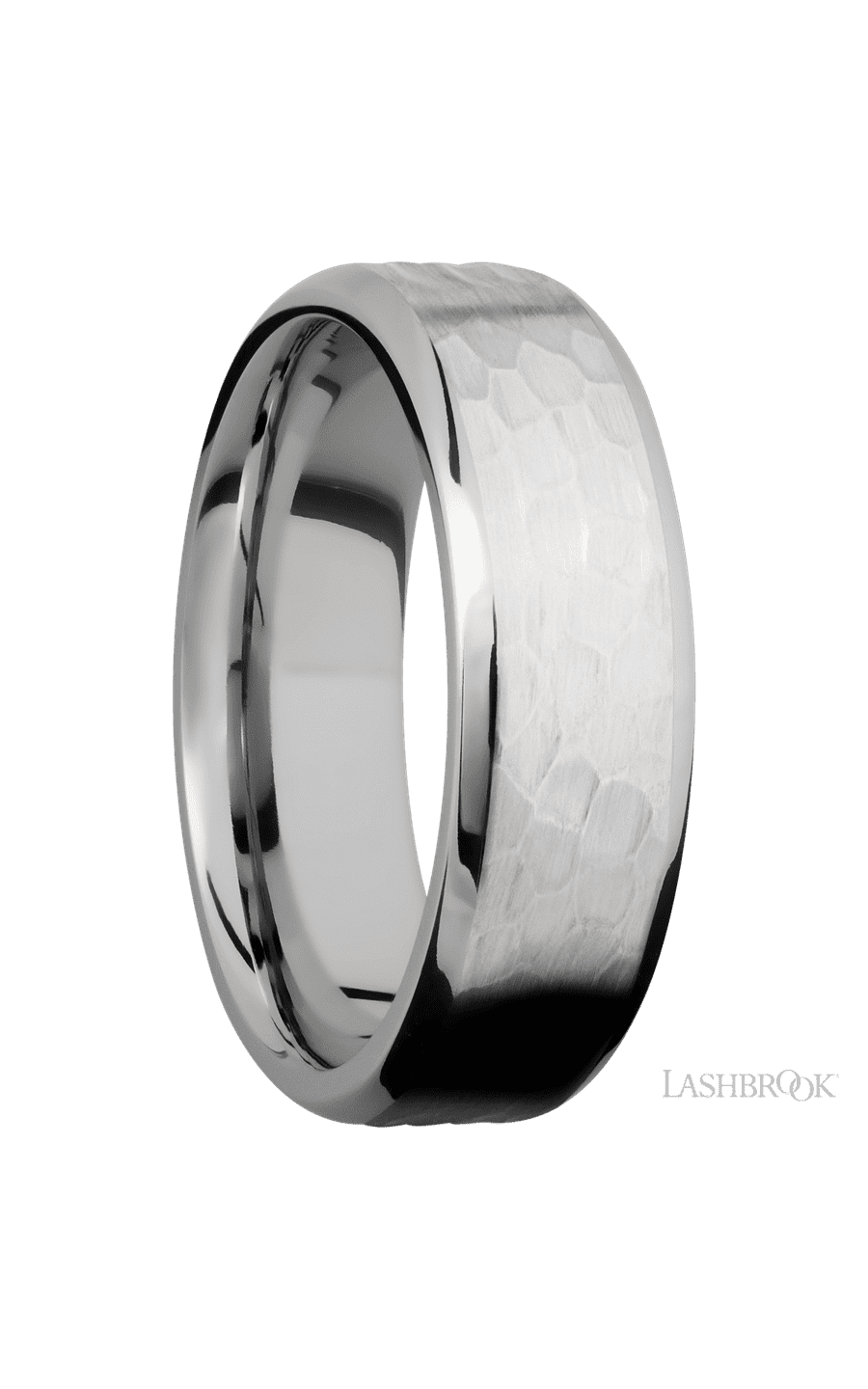7 mm wide Beveled Cobalt Chrome band img2