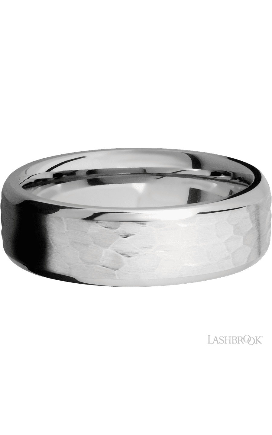 7 mm wide Beveled Cobalt Chrome band img3