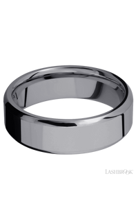 7 mm wide Beveled Tantalum band img3